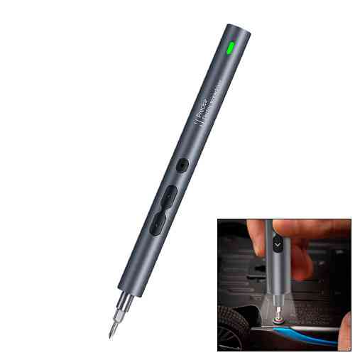 Электрическая отвертка реверсивная алюминиевая 350 мА·ч, набор бит 4 мм 24 штуки Киев