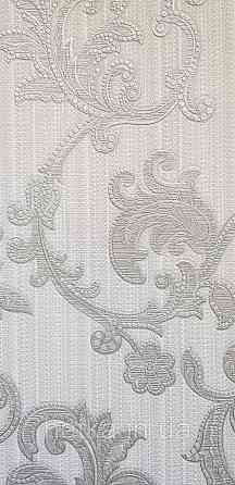 Обои виниловые на флизелине AdaWall Seyyah 1.06х10 вензеля завитки крупные структурные серебро на серо белом Киев