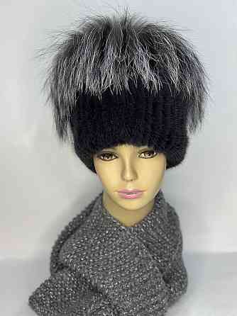 Жіноча норкова шапка кубанка Чорний Харків