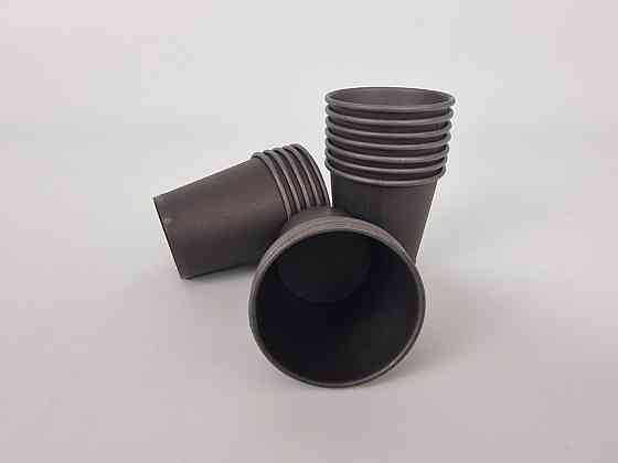 Бумажные одноразовые стаканы 110 мл "ЧЕРНЫЙ" (50 шт) Харьков