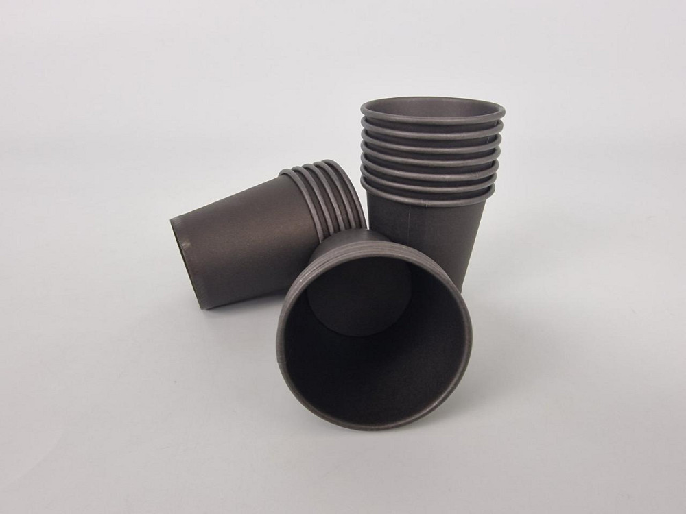 Бумажные одноразовые стаканы 110 мл "ЧЕРНЫЙ" (50 шт) Харьков - изображение 2