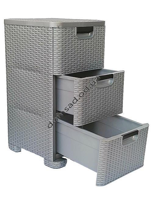 Комод пластиковий "BRILLIANT" 3 ящики 63х38х33 Efe plastics Одеса - фото 12