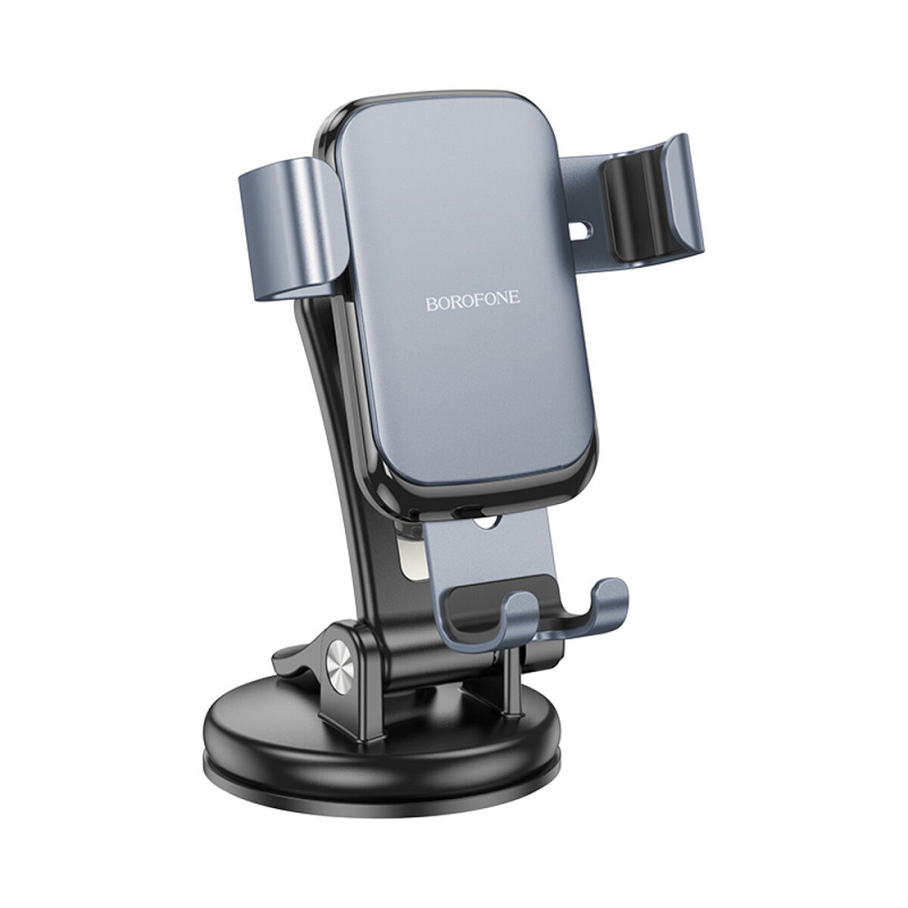 Тримач для мобільного BOROFONE BH95 Warrior gravity car holder(center console) Black Metal Gray (6941991105340) Київ - фото 3