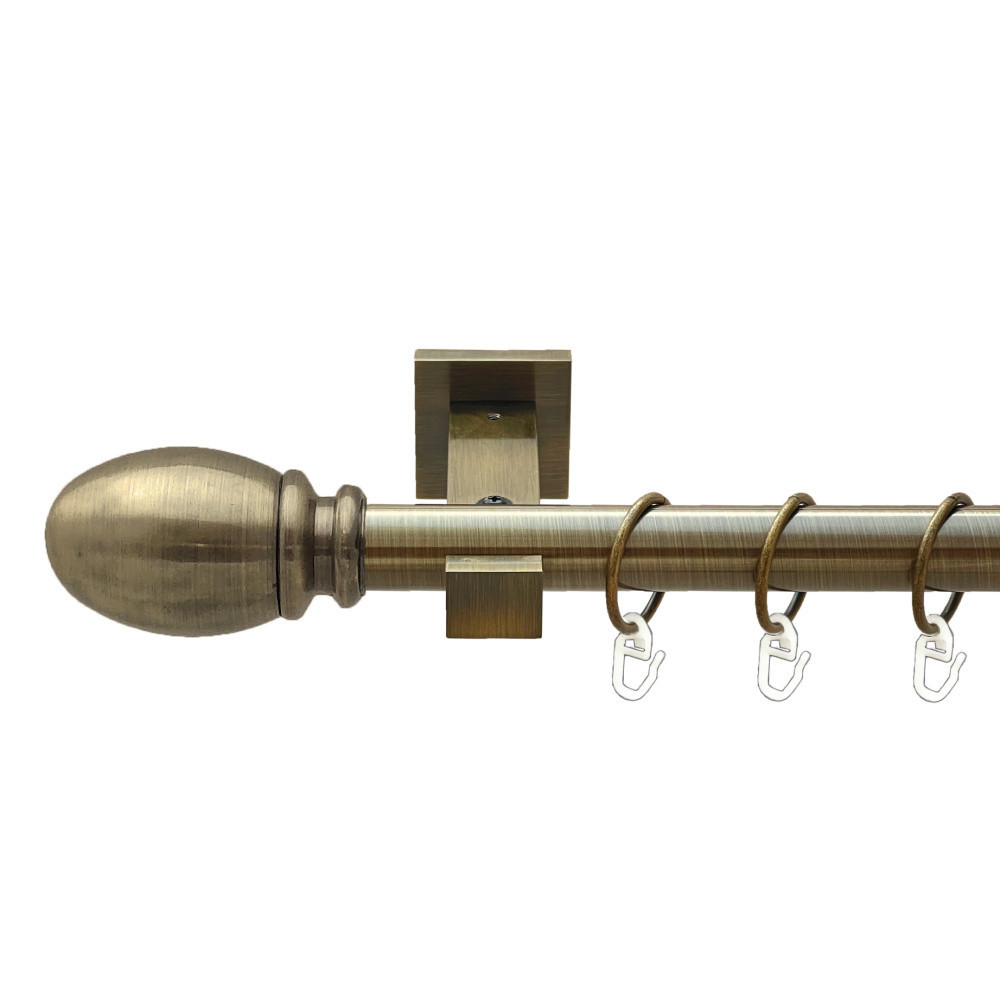 Карниз Orvit Белуно металевий однорядний техно гладка труба кільце металеве Антик 25 мм 160 см (00-00025824) Львов - изображение 1