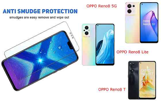Захисне скло NeoGlass для OPPO Reno8 5G, Reno8 Lite, Reno8 T – надпрозоре та стійке Київ