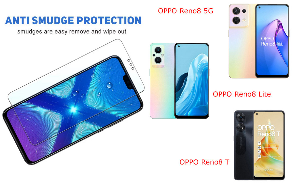 Захисне скло NeoGlass для OPPO Reno8 5G, Reno8 Lite, Reno8 T – надпрозоре та стійке Київ - фото 3