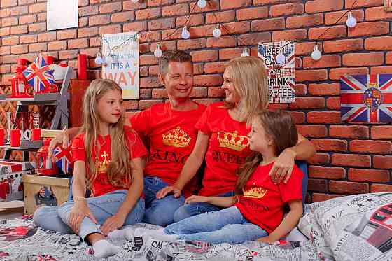 Футболки в стилі Family look для мами, тата та дитини — King/Queen/Prince/Princess Чернівці