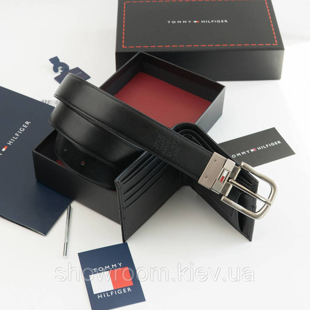 Чоловічий набір ремінь та гаманець Tommy Hilfiger (064) Київ - фото 3
