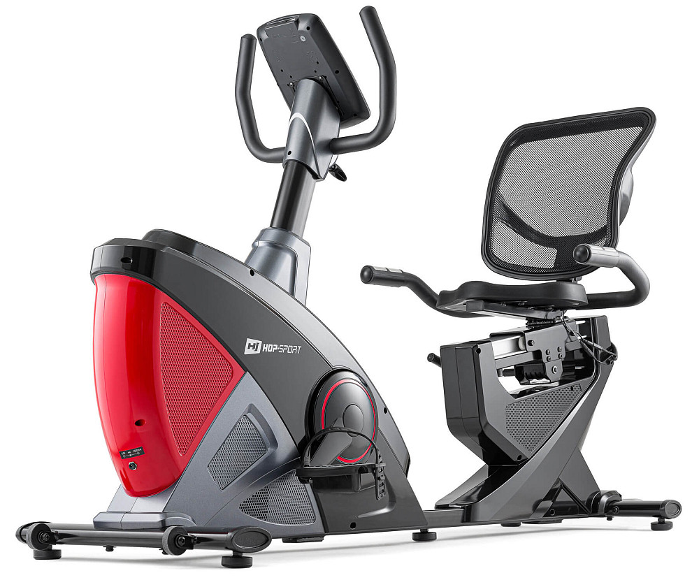 Горизонтальный велотренажер Hop-Sport HS-070L Helix красный iConsole+ Киев - изображение 1