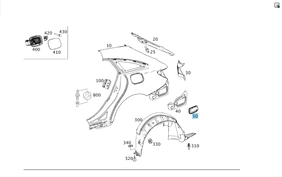 Mercedes-Benz  A1698300342 Вентиляційний клапан салону під заднім бампером CLA Shooting Brake X117 CLA C117 GLA X156 W176 A-class C169 Одесса