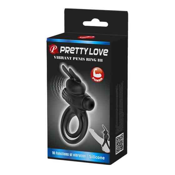 Ерекційне кільце - Pretty Love Vibrant Penis Ring III Black Sex Aura Київ