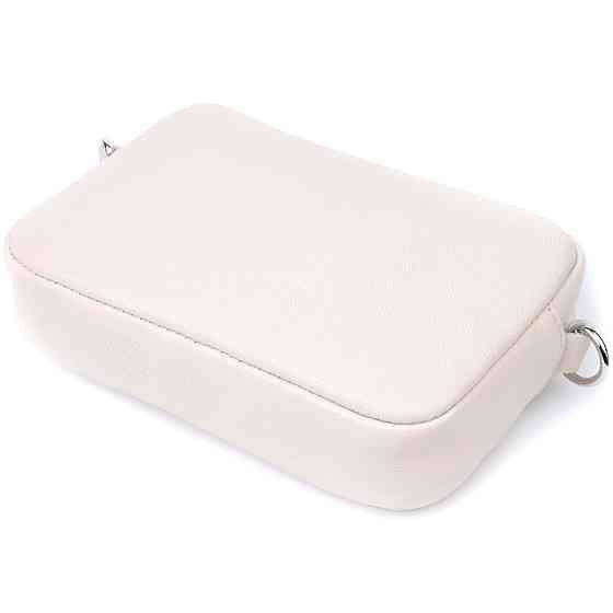 Классическая женская сумка кросс-боди из натуральной кожи Shvigel 22839 Бежевая Киев