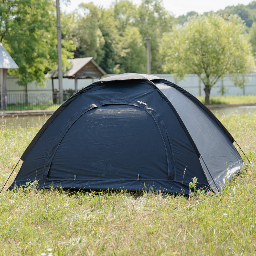 Двомісна туристична палатка для рибалки LU-025B Чорна Київ - фото 10