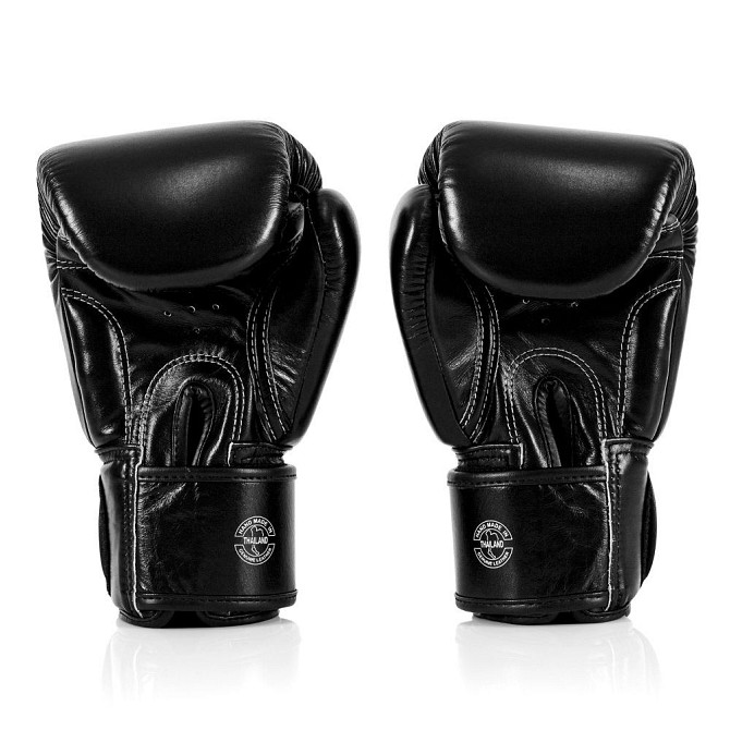 Боксерські рукавиці Fairtex BGV1-ONE (натуральна шкіра) Black 12 унцій (бинти в комплекті) Каменское - изображение 4