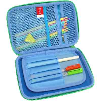 Пенал Cool For School с тиснением 1 отделение Голубой (QT-5669-Blue) Винница