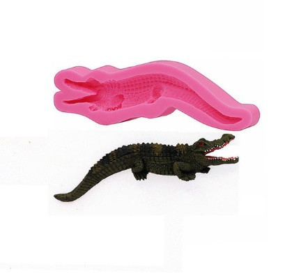 Молд силиконовый Крокодил 95 на 35 мм розовый Киев - изображение 1