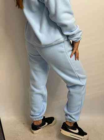 Брендовый теплый спортивный костюм женский Голубой XL-2XL Харьков