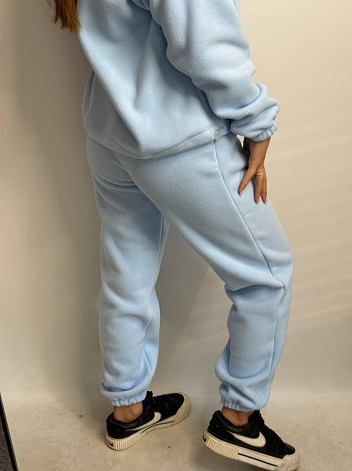 Брендовый теплый спортивный костюм женский Голубой XL-2XL Харьков - изображение 6