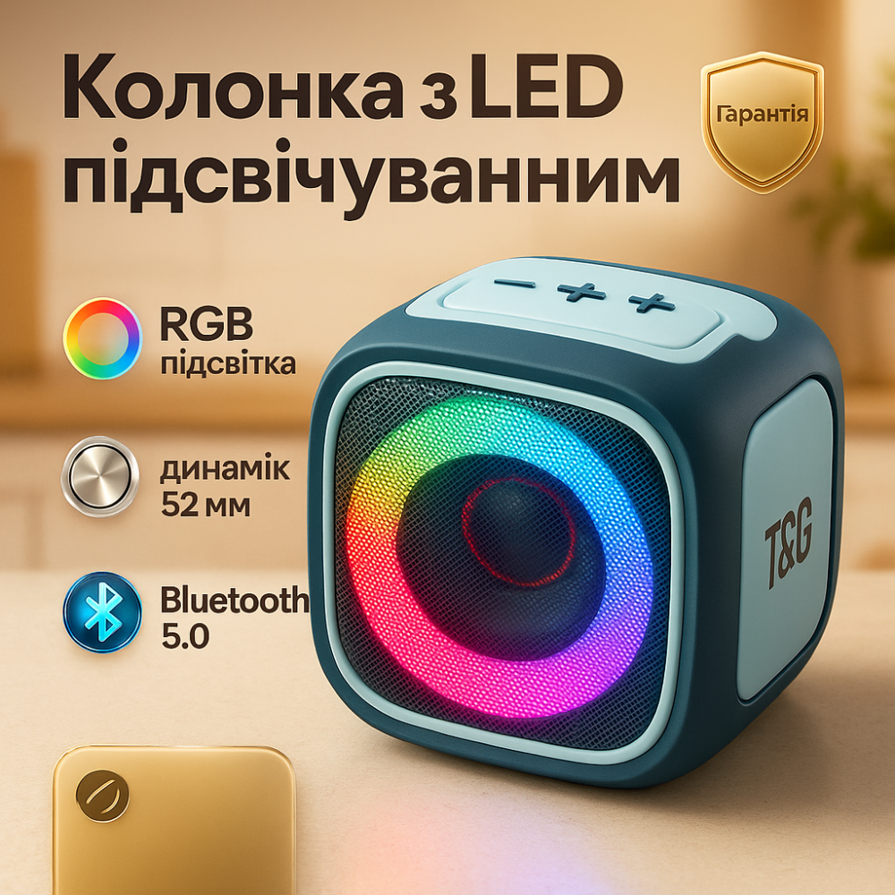 Світлова блютуз колонка з хорошим звуком, Bluetooth колонка з якісним звуком і підсвічуванням HL-47 Львів - фото 19