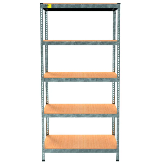 Металлический стеллаж Emby Light Series (размер 2100х900x300мм) 5 полок ДСП до 100кг Оцинкованный Винница