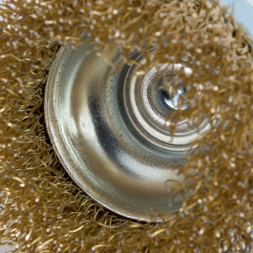 Grad Щетка проволочная чашеобразная Ø50мм хвостовик Ø6мм (латунированная) GRAD (9034055) Коломия - фото 3