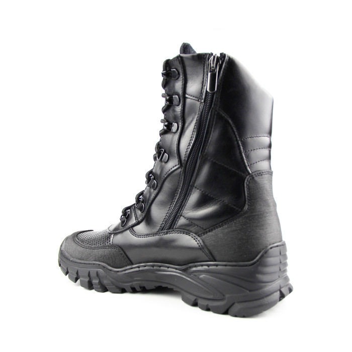 Тактичні берці літні чорні чоловічі, військове взуття з натуральної шкіри, зручні та міцні Львів - фото 3