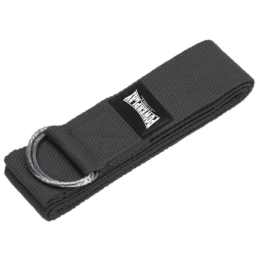 Ремінь для йоги PowerPlay PP_4409 183*3.8см. Чорний Кам'янське - фото 1