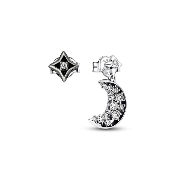 Срібні сережки Pandora Півмісяць і зірка 292782C01 Київ - фото 1