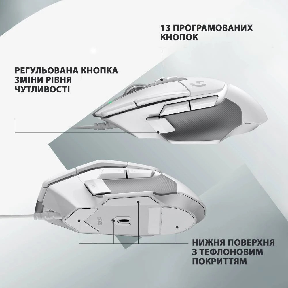 Миша Logitech G502 X White (910-006146) Білий Харків - фото 14
