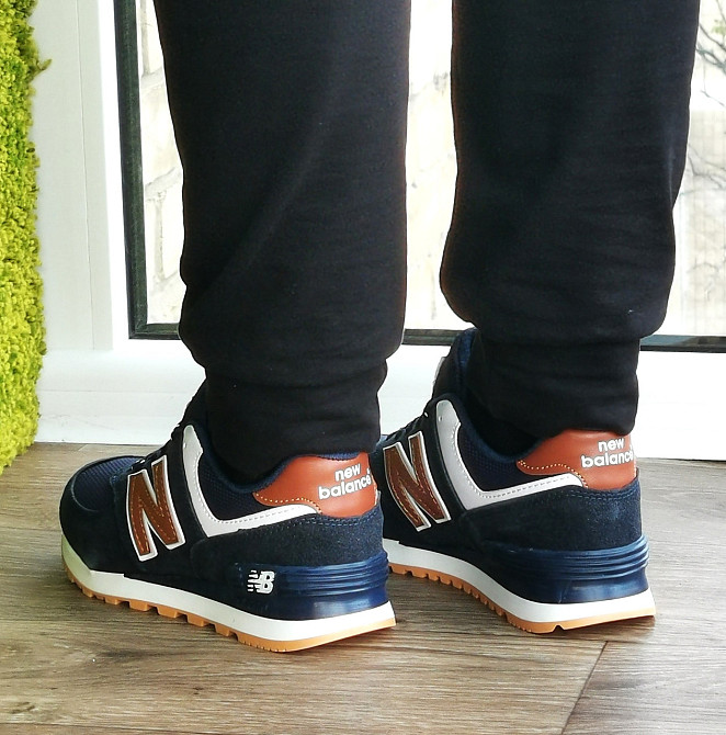 Синие Кроссовки New Balance 574 Женские Мужские Замшевые Нью Баланс (размеры: 36,37,38) - 74-7 Днепр - изображение 7