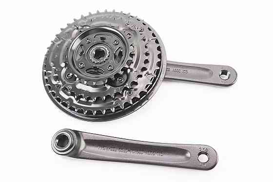 Шатуни "квадрат" 175мм, 42.34.24T MTB, алюмінієві, чорні MA-AC49 Киев