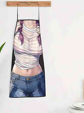 Фартух з приколом для жінок дівчинка з кісками 80 на 60 см різнобарвний Київ