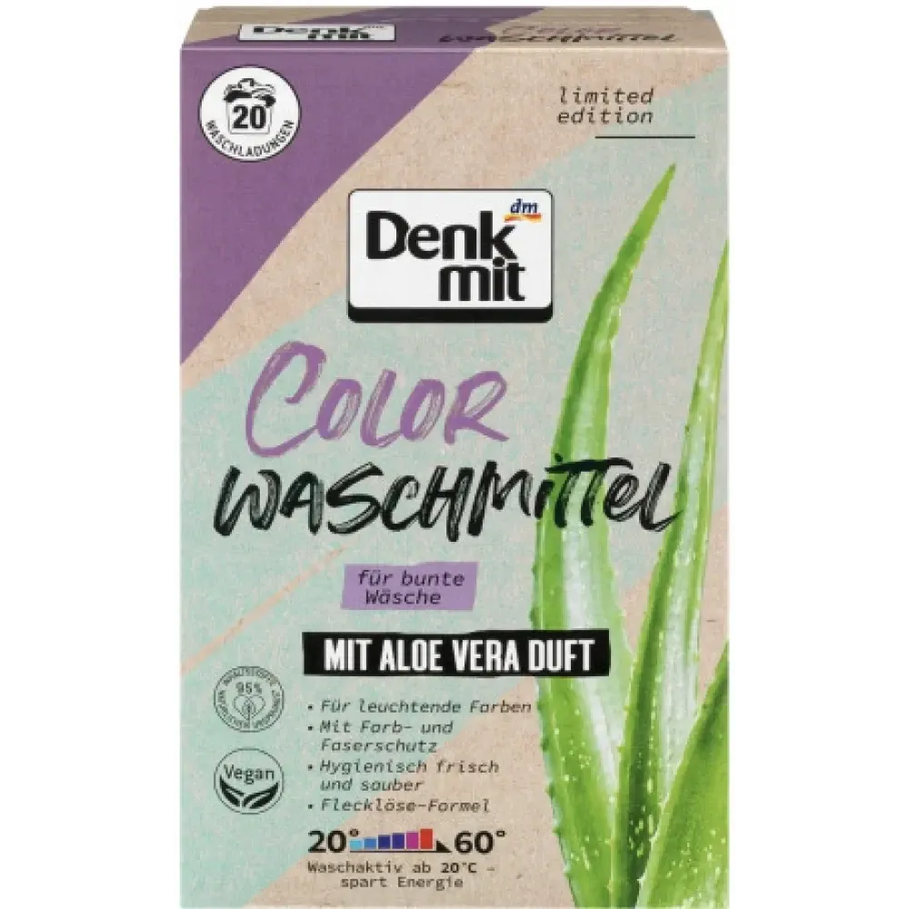 Стиральный порошок Denkmit Colorwaschmittel Aloe Vera 1.3 кг 20 циклов стирки Львов - изображение 1