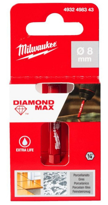 Коронка алмазна Diamond Plus/Max MILWAUKEE, O8,0мм (1/4 Hex) Одесса - изображение 2