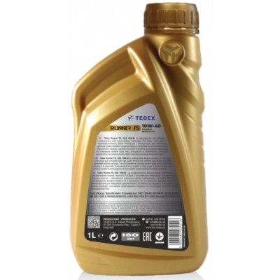 Моторна олива TEDEX RUNNER (FS) SN/SM/CF 10W40 1л Вінниця - фото 2
