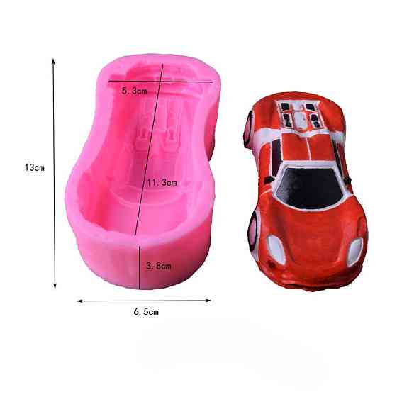 Форма силиконовая Машина 130 на 65 мм розовый Киев