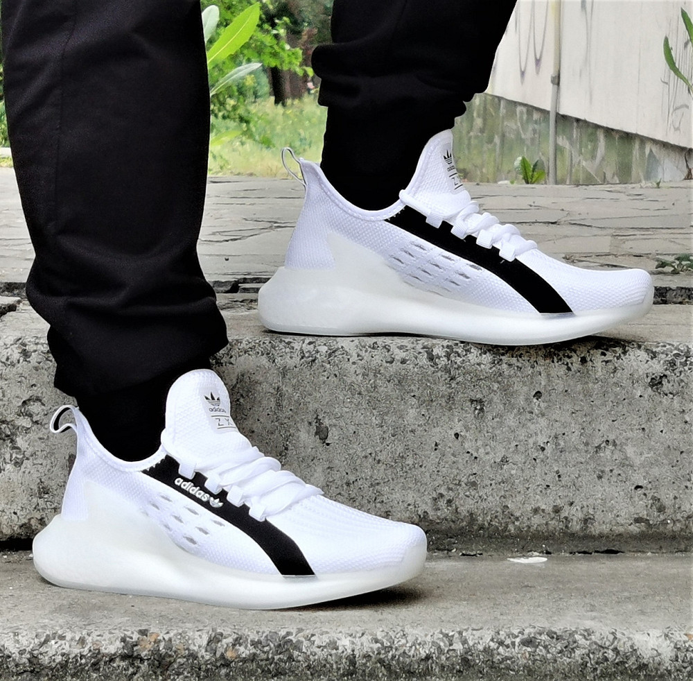 Кросівки Adidas ZX Білі Чоловічі Адідас Ізі Boost (розміри: 41,42,43,44,45) Дніпро - фото 9