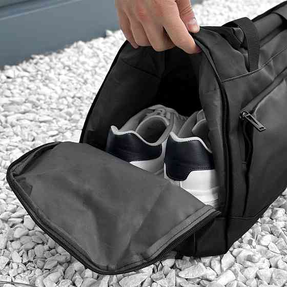 Чоловіча чорна дорожня сумка Pobedov Road Київ