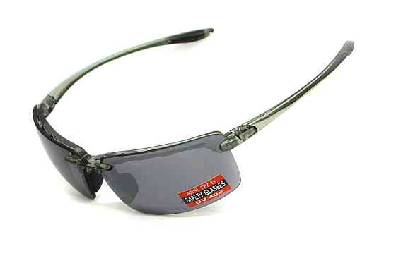 Окуляри захисні Global Vision Wheelin Crystal Gray (flash mirror), дзеркальні сірі лінзи в сірій напівпрозорій оправі Запоріжжя