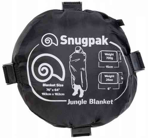 Універсальна Ковдра з утеплювачем 193х163 см від 1 до 5 ° С + чохол Snugpak "Jungle Blanket Terrain" Black Нововолинськ