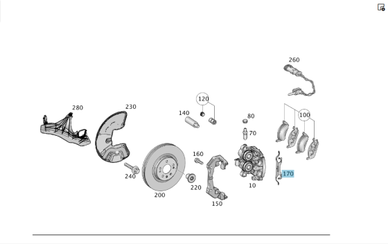 Mercedes-Benz  A0009937207 Дужка переднього супорта ML/GLE W166 GL/GLS X166 GLE Coupe C292 Одеса