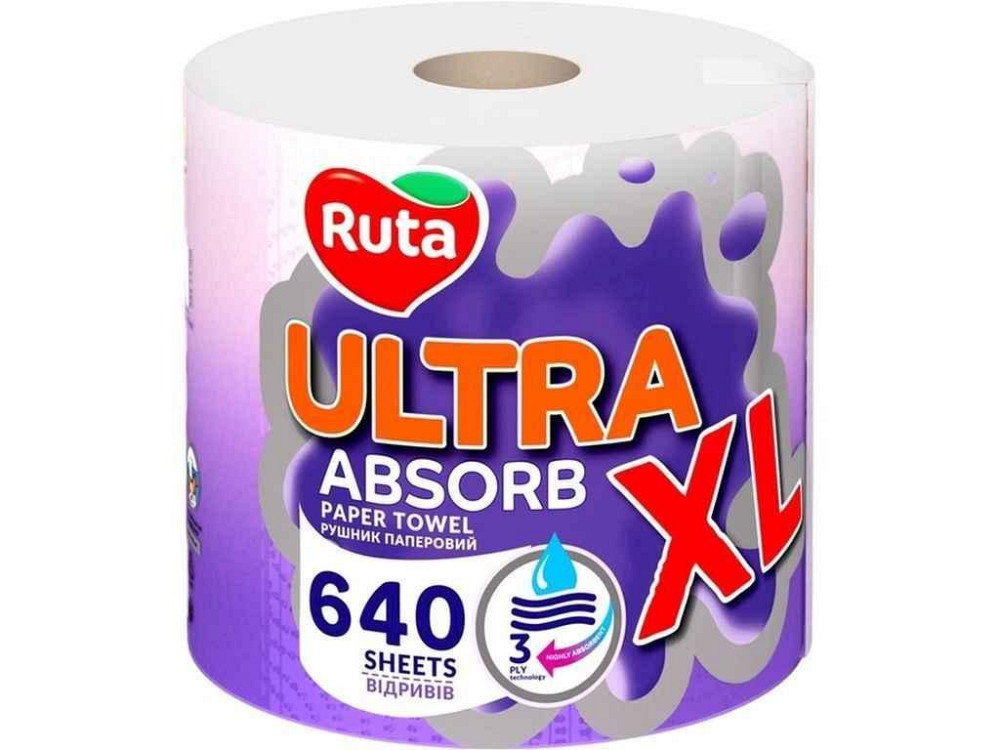 Полотенце бумажное 1рул Ultra XL Белое ТМ RUTA Киев - изображение 1