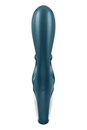 Смартвібратор-кролик Satisfyer Hug Me Bluegrey, 2 мотори, діаметр 4,2см, широка кліторальна частина Львів