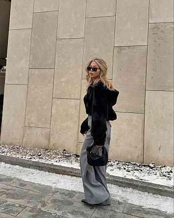 Жіноча базова тепла повсякденна шуба хутро на підкладці Одеса