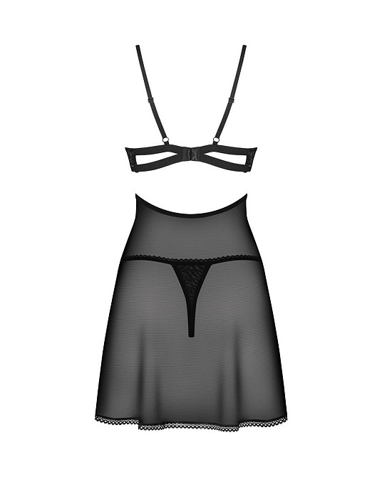 Бэби-долл Obsessive Nutris babydoll & thong M/L Sex Aura Киев - изображение 4