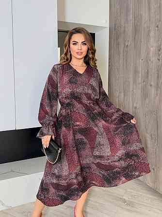 Жіноча елегантна романтична максіплаття софт Бургунді, 58/60 Одеса