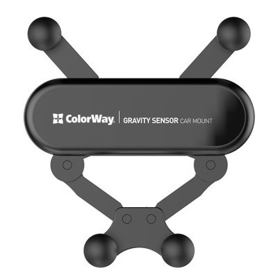 Універсальний автотримач ColorWay Gravity Sensor Holder Black (CW-CHG11-BK) Вінниця - фото 2