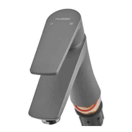 Змішувач для умивальника Plamix Oscar-001 Graphite (без підведення) (Колір графіт) (PM6097)   ( 25514 ) Харків