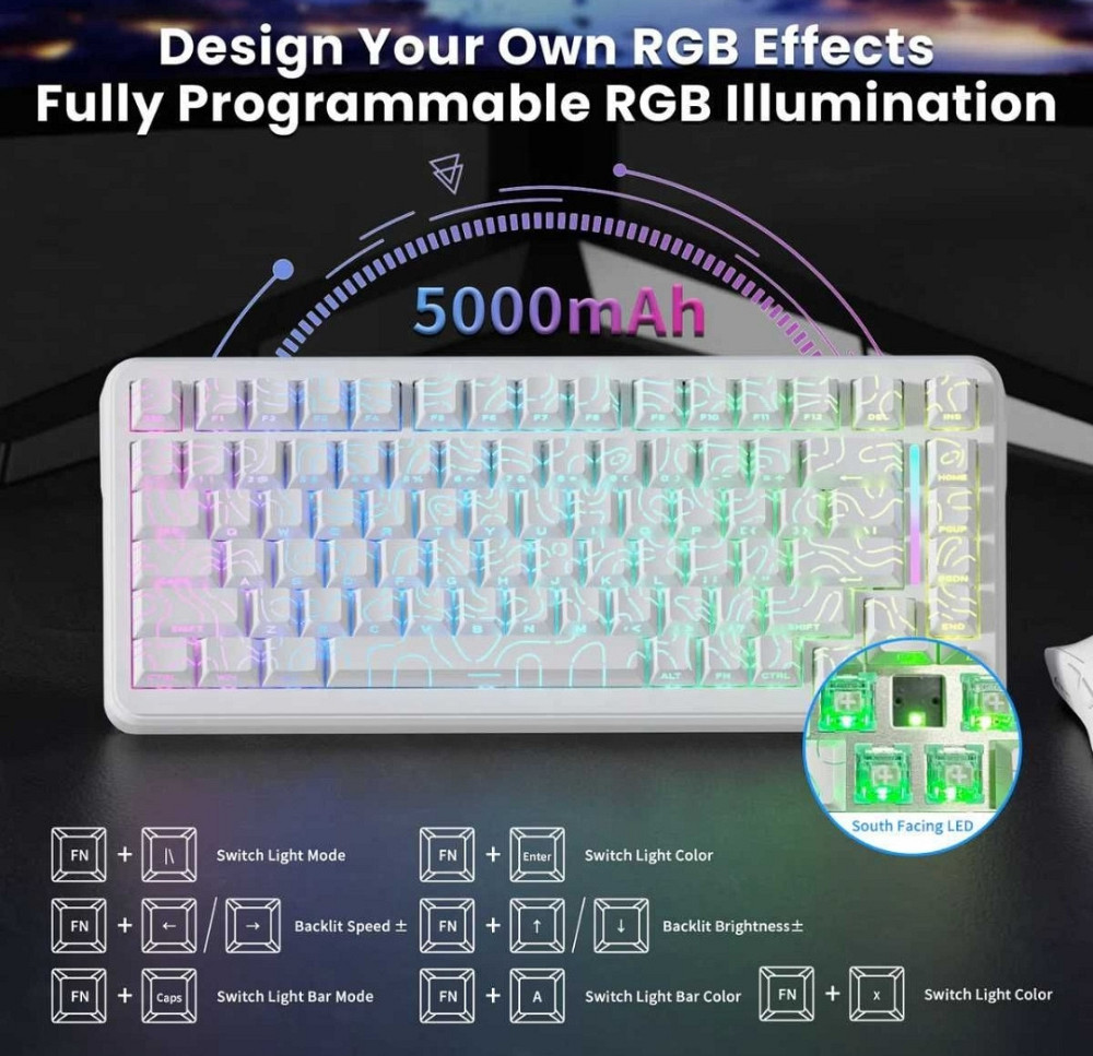 Игровая Механическая Клавиатура Attack Shark X82 Pro HE магнитные свитчи. Харьков - изображение 1