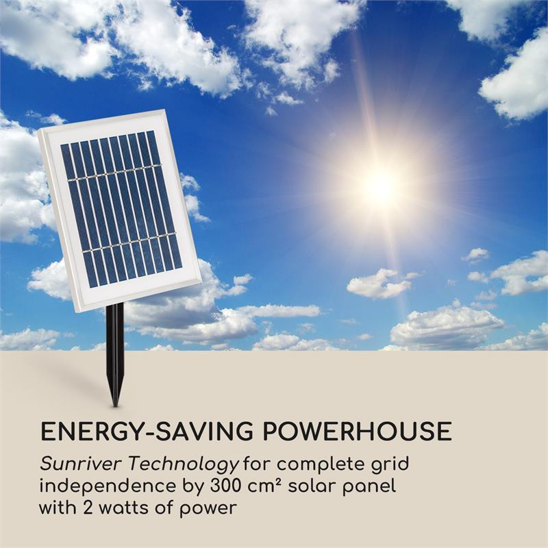 Солнечный фонтан Liquitorre 200 л/ч, солнечная панель, батарея 2 Вт, светодиод, полирезина, 27,5 x 56 x 27,5 Ровно - изображение 6